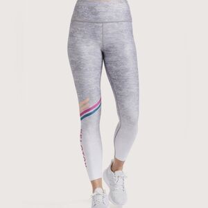 Peloton Women gray roller rink high waisted glitter leggings